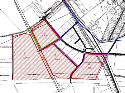 Ipari Park közműellátottságát bemutató helyszínrajz